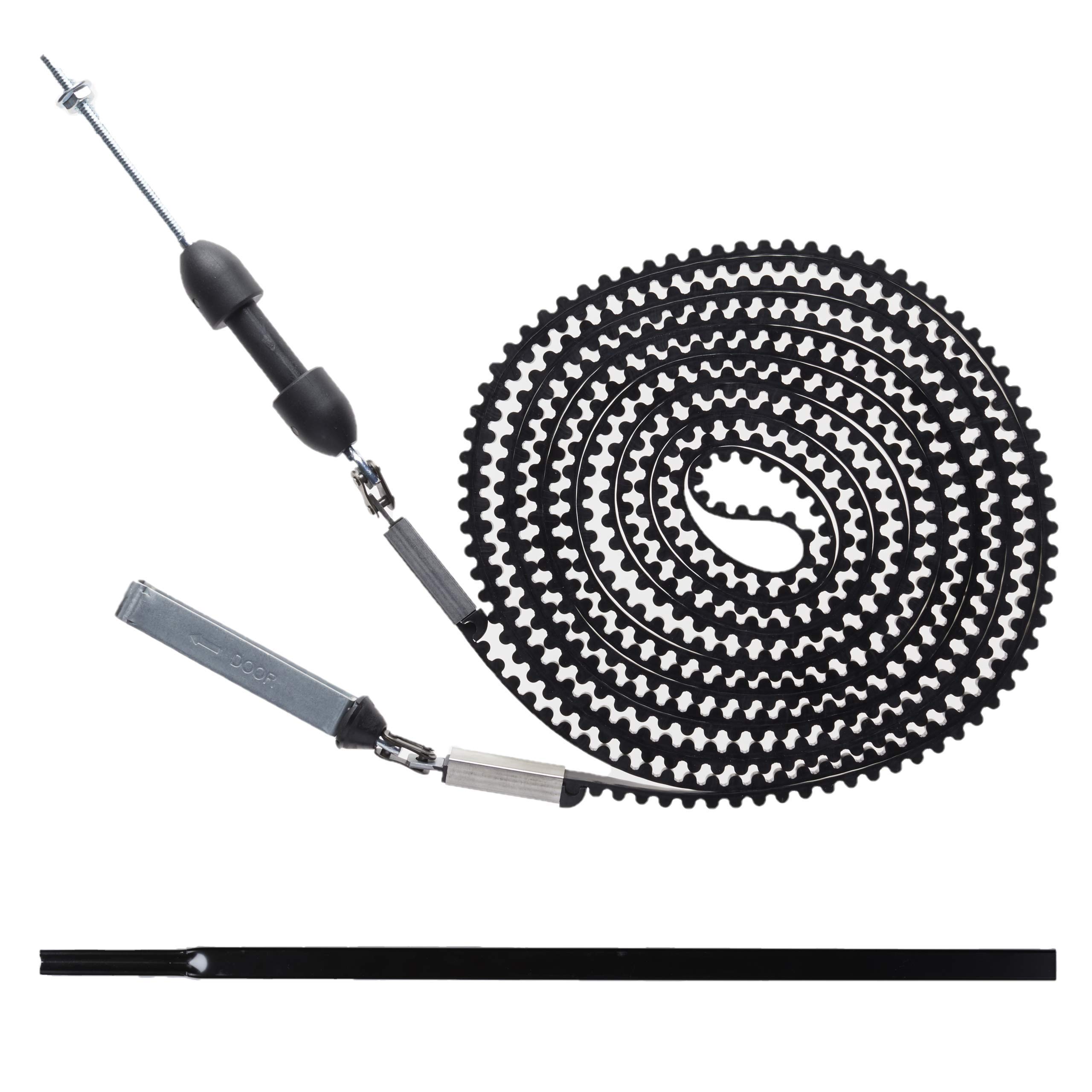 8BX 8 Foot Garage Door Belt Drive Extension Kit, Black, Compatible